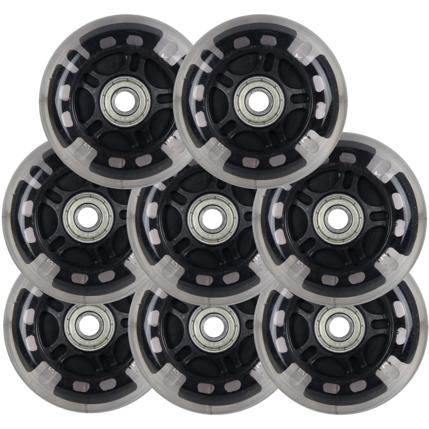 LED Inline Wheels 82a Skate Roller Blade Ripstik Light Up w/Bearings