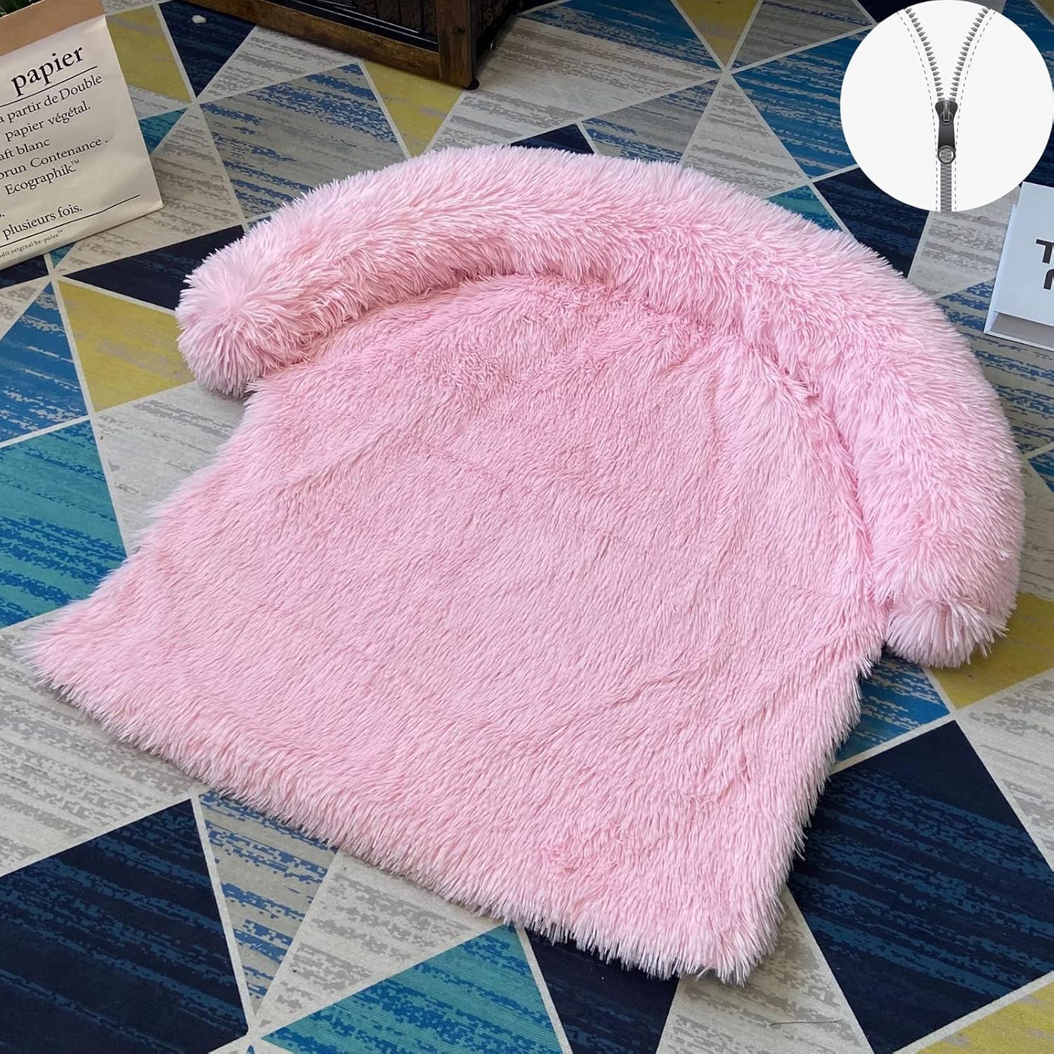 Pet Beds,Comfy Couch Dog Bed, Super Soft Calming Pet Sofa Bed, Cat and Dog Warming Bed Mat,with Non-Slip Bottom Washable,for Cats Small Medium Dogs (Color : D, Size : 115 * 95 * 18CM)