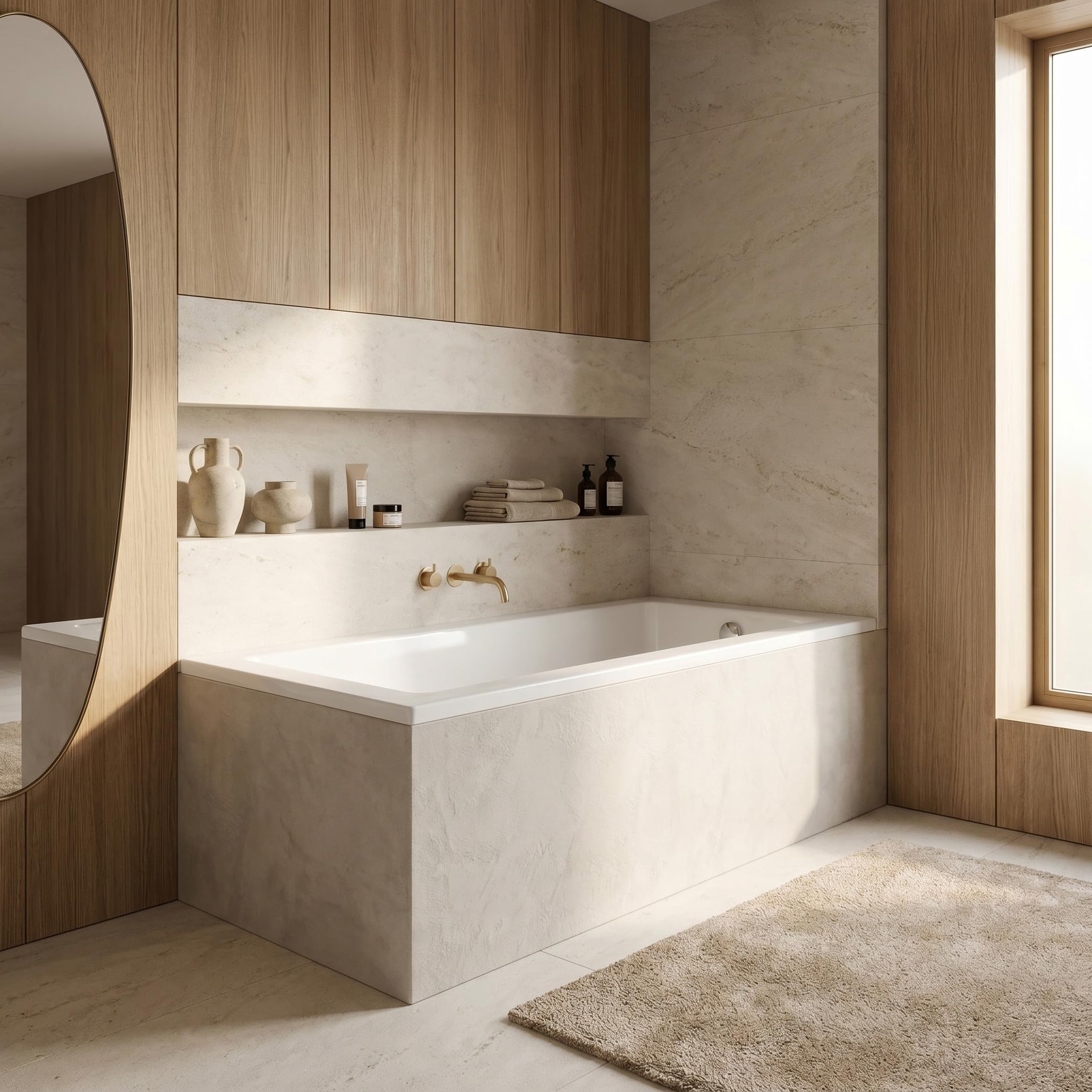Rea - Wanna akrylowa do zabudowy Prima 140-140 x 70 x 55 cm