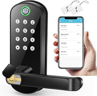 Sifely Smart Lock, Keyless Entry Door Lock, Smart Door Lock with Handle, Smart Lock for Front Door, Keyless Door Lock, Fingerprint Door Lock, Biometric Door Lock, Keypad Door Lock, Digital Door Lock