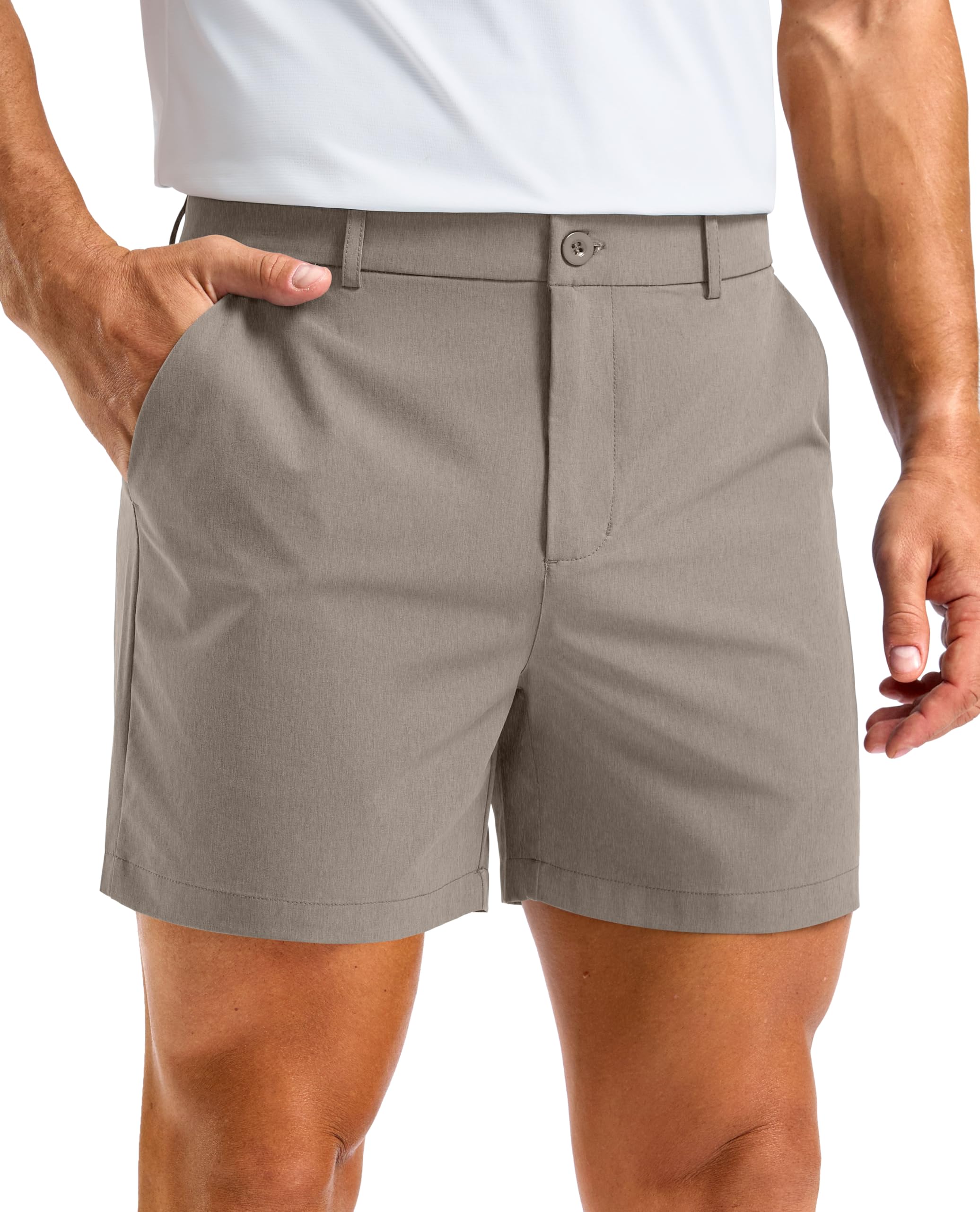 Soothfeel Men's Casual Shorts 5/7/9 Inch Golf Dress Shorts with 4 Pockets