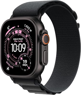 Apple Watch Ultra 3 GPS + Cellular, Cassa 49 mm in titanio nero con Alpine Loop nero - Medium