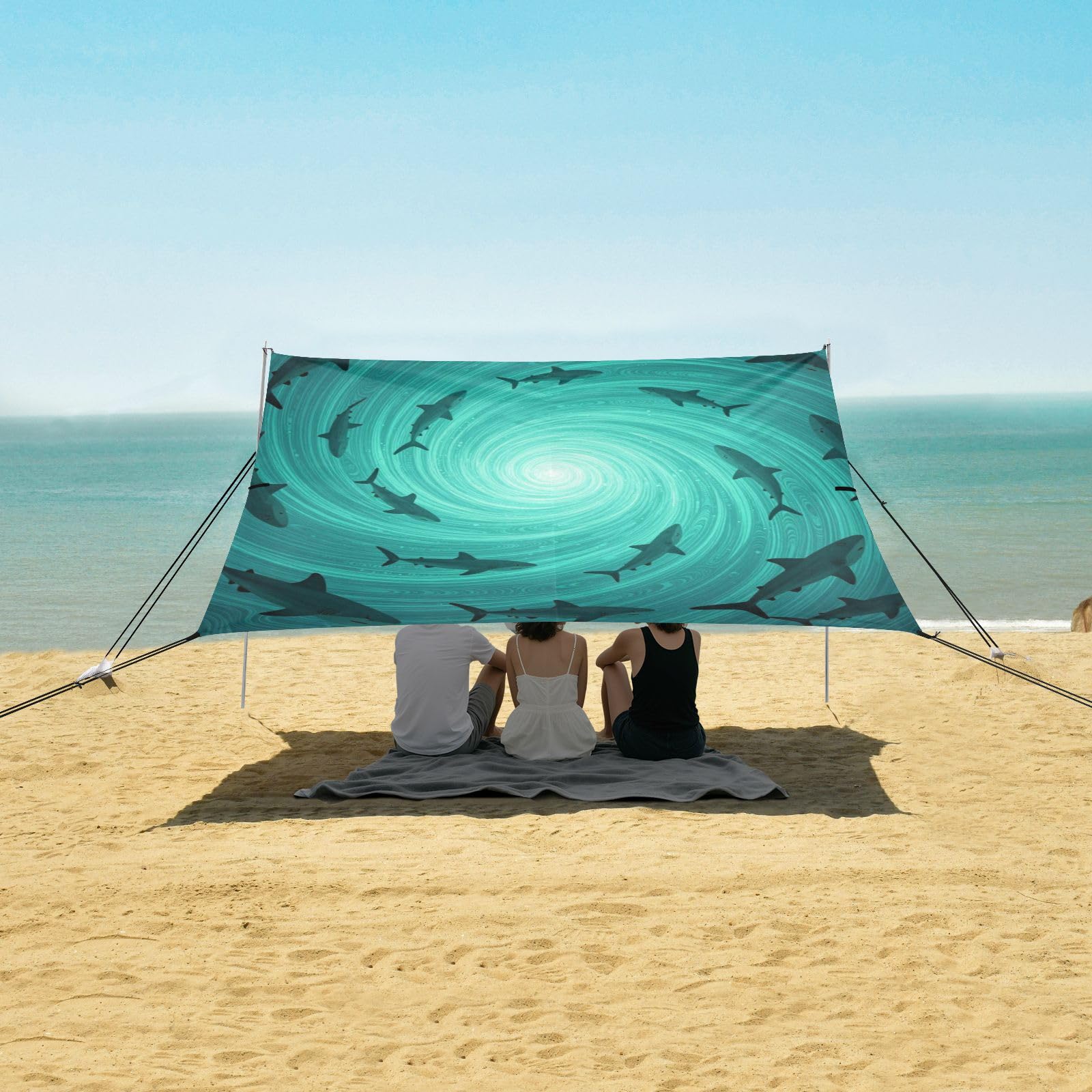 Sotto Blue Ocean Beach Canopy UPF50+