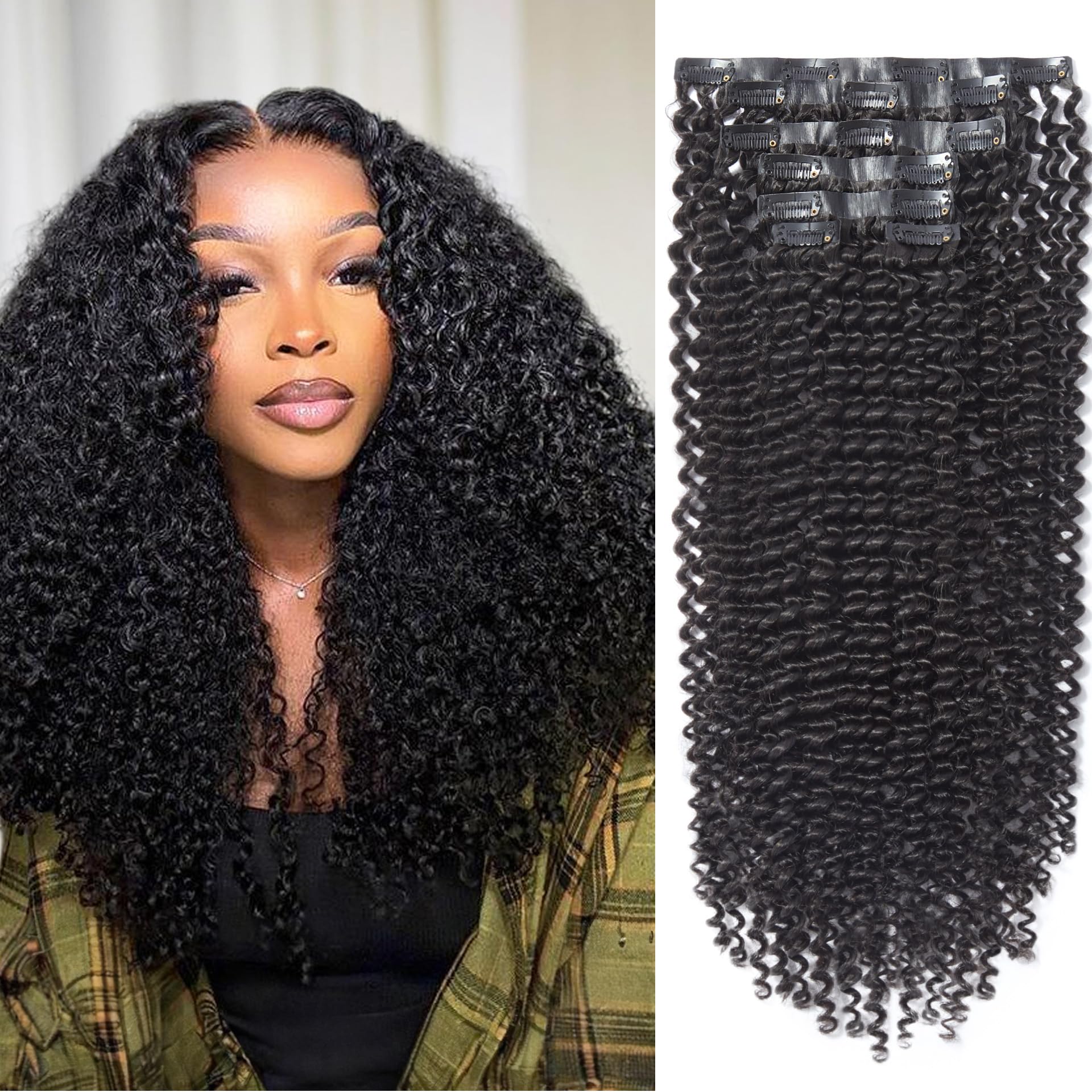 Amazon.com : LUVME HAIR Clip in Hair Extensions Real Human Hair