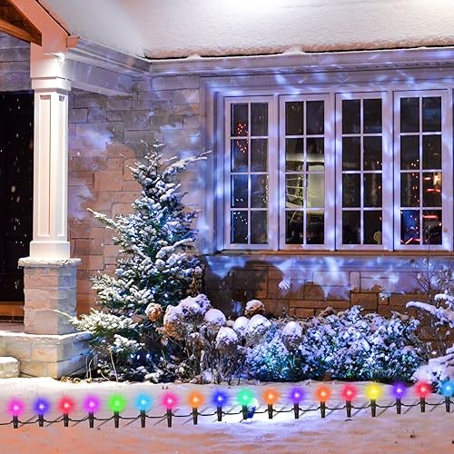 Vista 12 de Jetec Estacas de luz de Navidad universales para patio, césped, luces navideñas para tira de luces C7 C9, estacas de suelo de 7.5 pulgadas para Claro