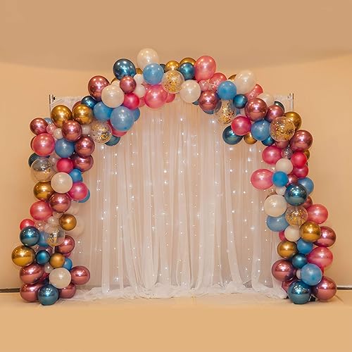 Miniatura 7 de Decoraciones de globos de 50 pies de cinta de arco de guirnalda de cinta de serpentina para decoración de bodas, fiestas de cumpleaños, baby shower,