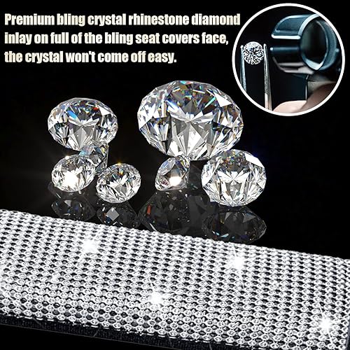 Miniatura 10 de JDDRY Paquete de 2 fundas brillantes para cinturón de seguridad, fundas para cinturón de seguridad para mujer, almohadilla para el hombro,