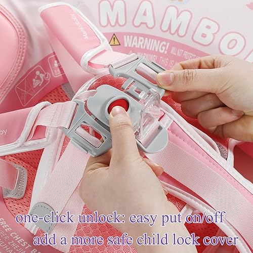 Miniatura 5 de Mambobaby - Flotador de piscina para bebé no inflable con cola y protección solar UPF 50 en forma de automóvil flotador de natación para bebé