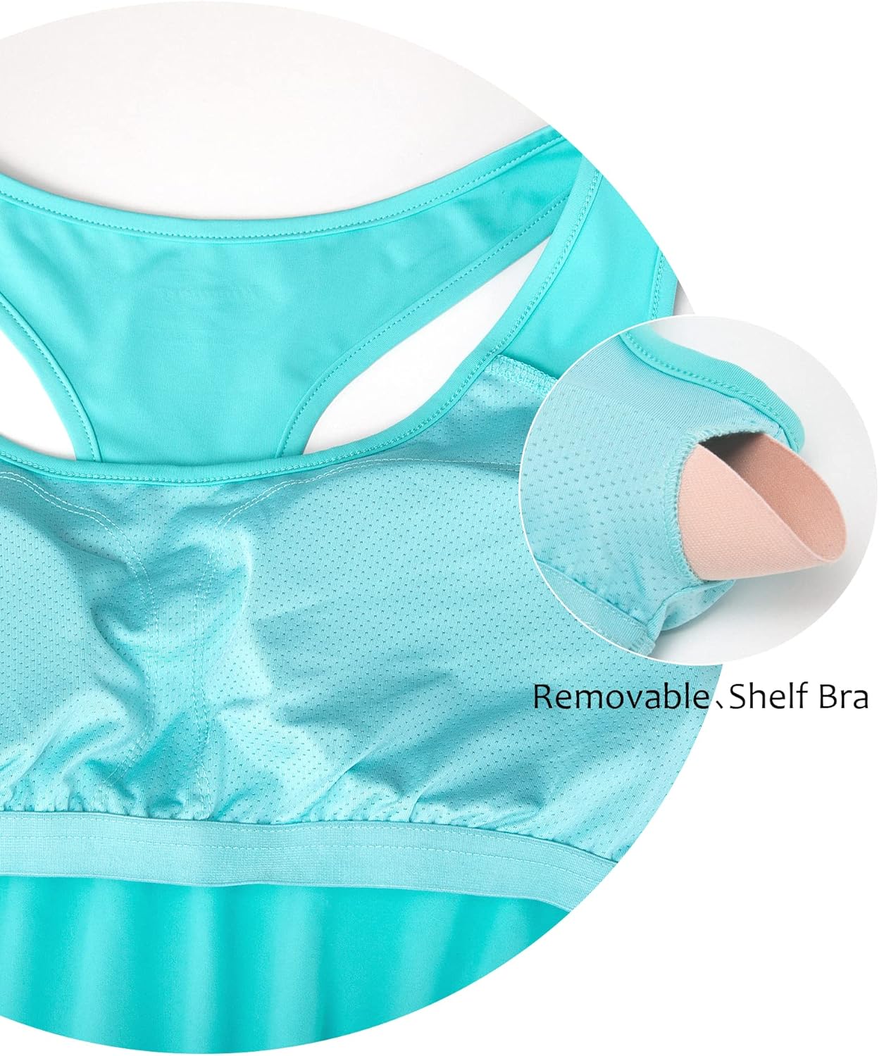 Kimmery Workout Tank Tops for Women with Built in Bra Lightweight Athletic Racerback - Image 4