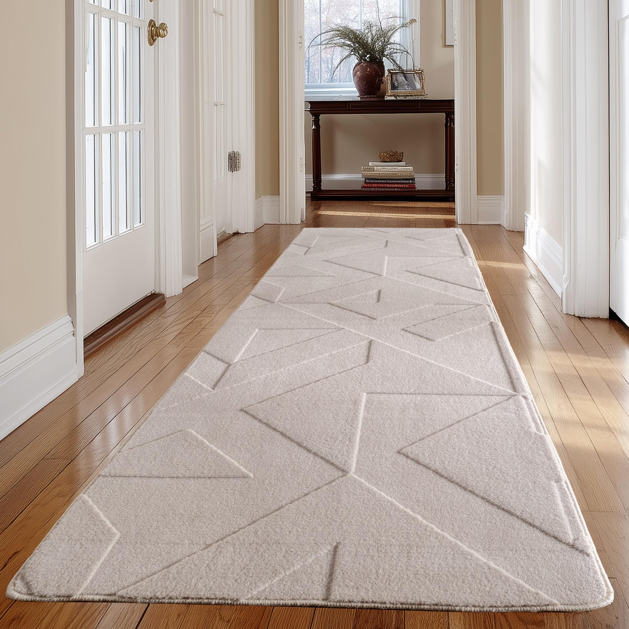 Carpetsale24 Boho Teppich Weicher Skandinavischer Kurzflor mit 3D-Effekt, Waschbar & Pflegeleicht, Moderner Teppich für Wohnzimmer, Esszimmer oder Schlafzimmer