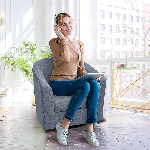 Miniatura 20 de Naomi Home Frida Silla moderna de mediados de siglo, sillas decorativas con marco de madera duradera para sala de estar, silla de lectura con