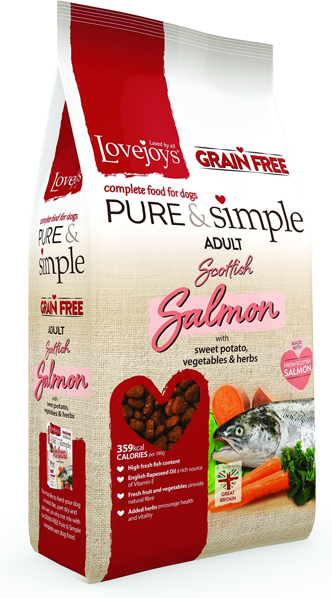 Akela 8020 Scottish Salmon Medium Paws GrainFree Complete Working Dog