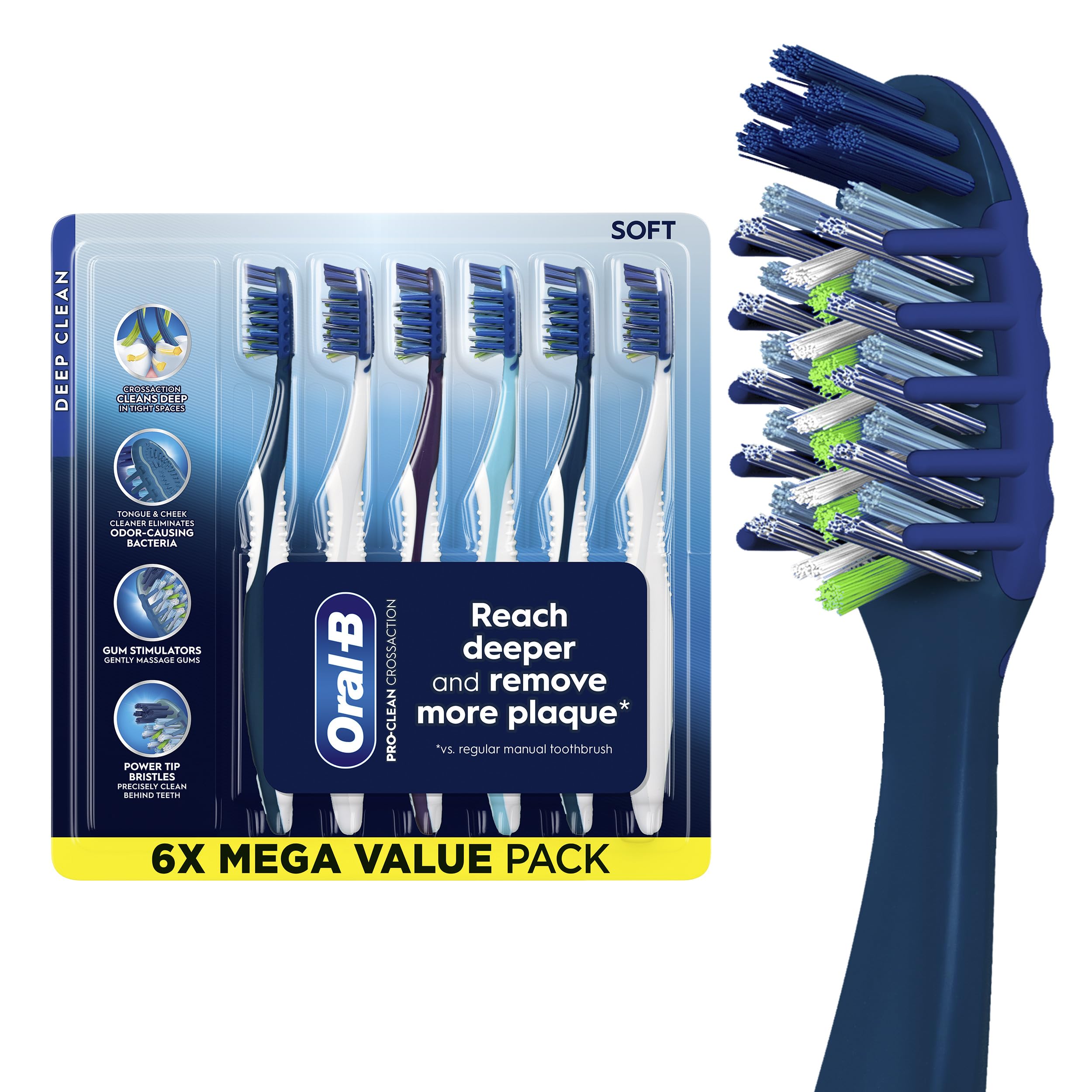 Oral B All In One Soft Toothbrushes, 6 Count