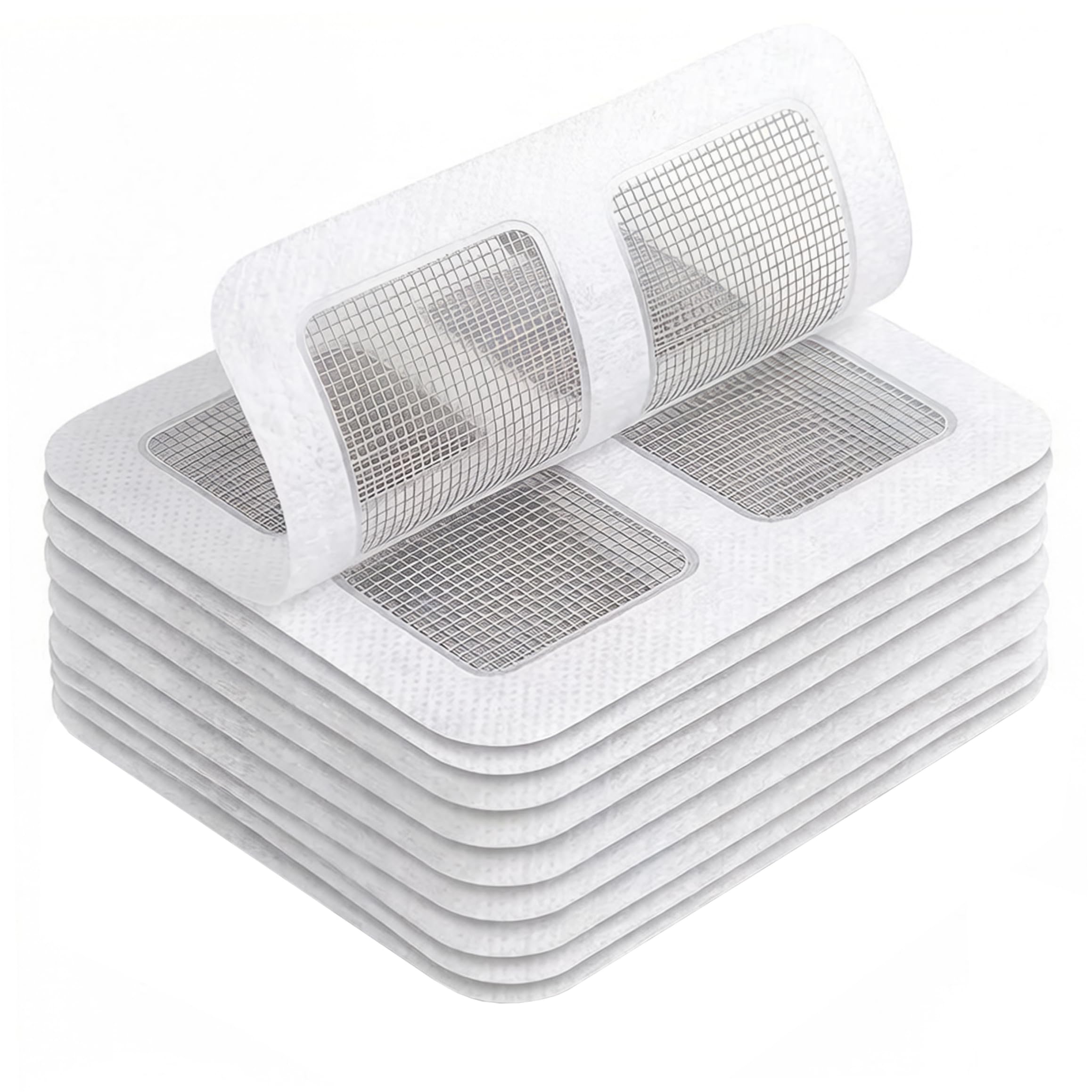 Sjfbebsy 10Pcs Disposable Shower Drain Hair Catcher, Drain Cover Protector for Shower Kitchen Bathroom Tub, 3.94x3.94 Inch, Hair Catcher