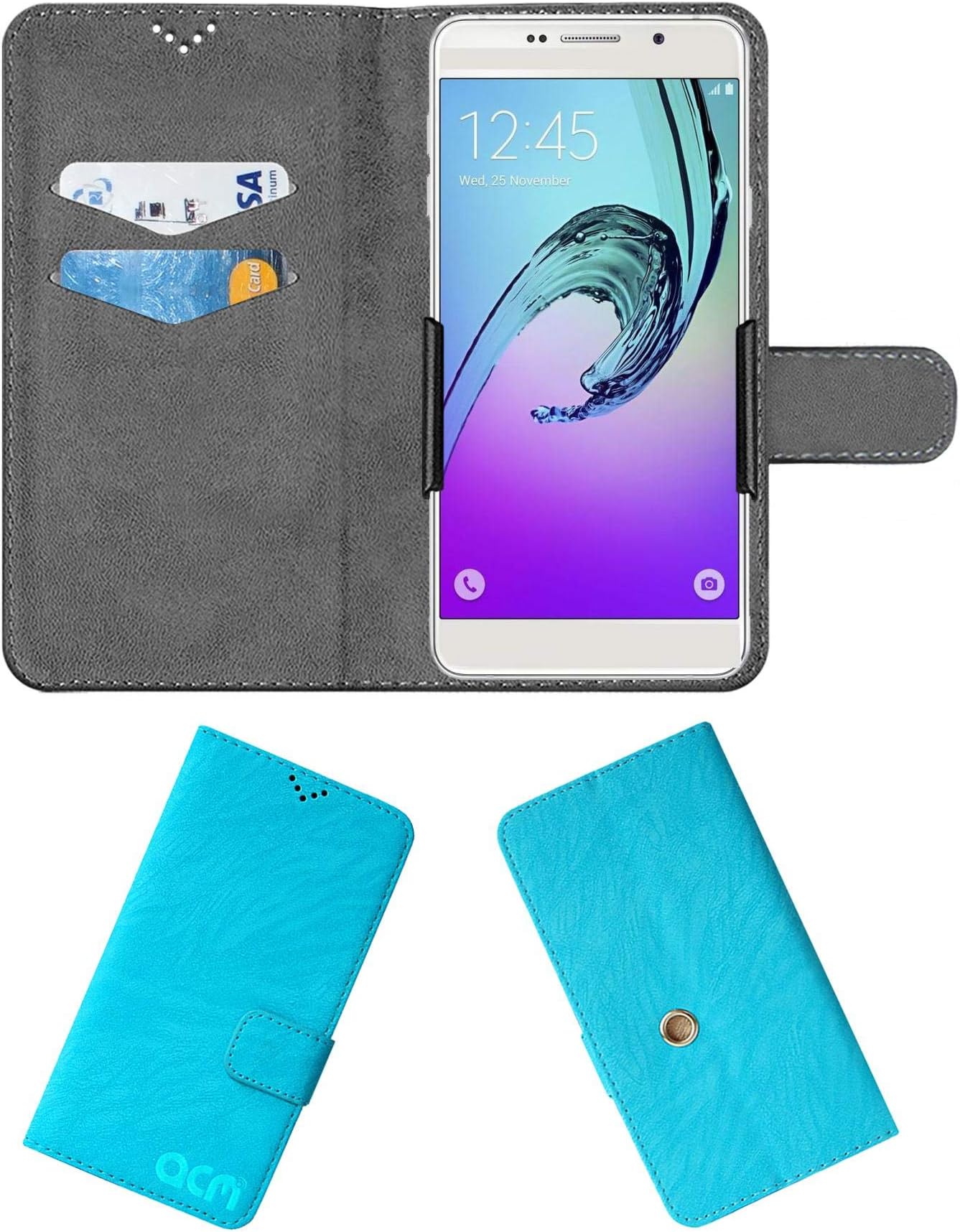 ACM Rotating Clip Flip Case Compatible with Fly Iq 4520 Tornado Mobile Cover Stand Sky Blue