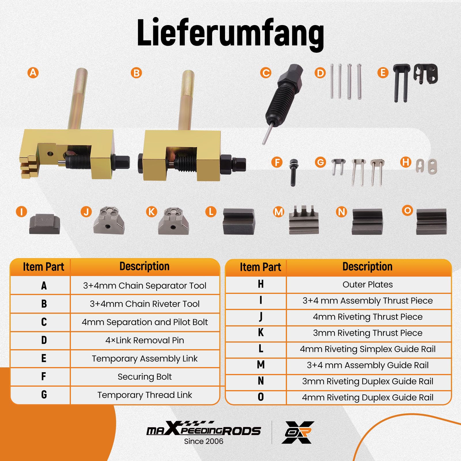 maXpeedingrods Zahnriemen Werkzeug für Mercedes-Benz, Nockenwellen Steuerkette Werkzeug für M271 M272 Wechsel Motor Niet Werkzeug 1.7, 2.1, 2.2, 2.7, 3.0, 3.2, 3.9 und 4.0 Liter für BMW für SAAB M102