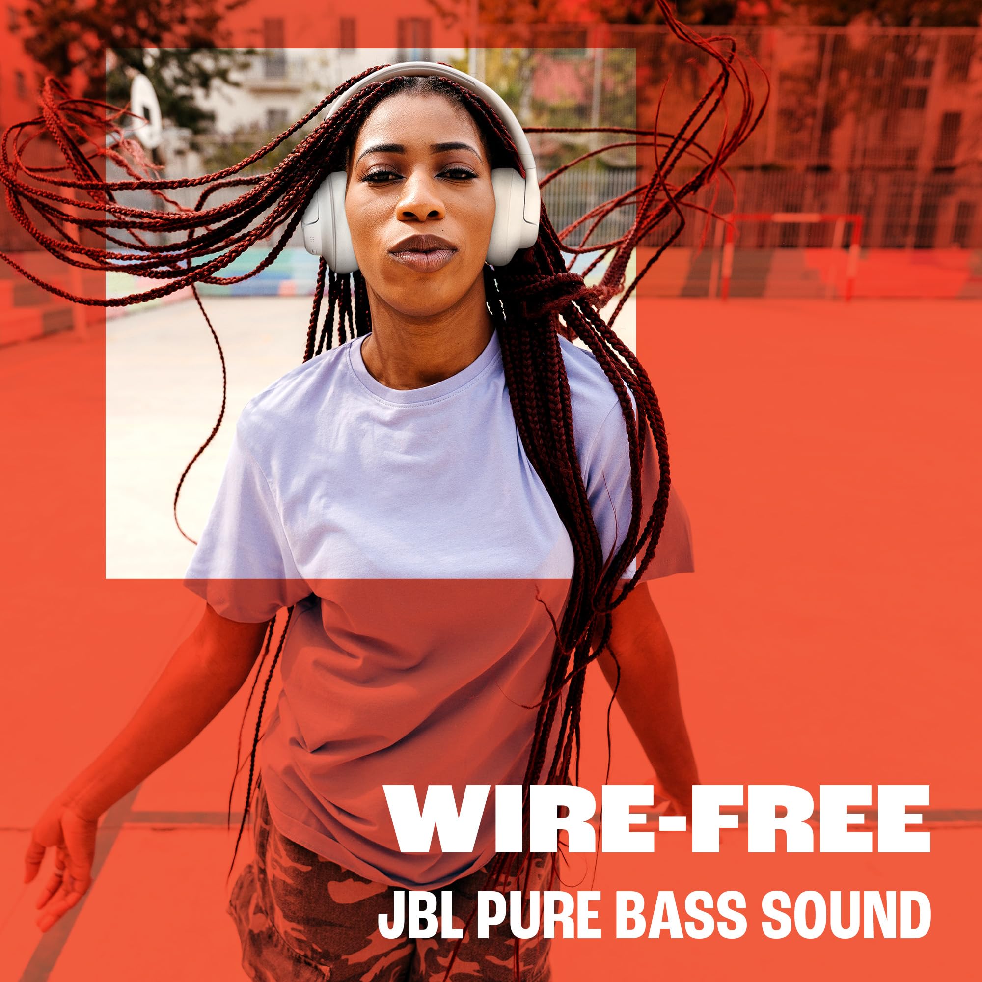 JBL Tune 730 BT, Bezprzewodowe Słuchawki Wokółuszne, Beige | Bluetooth 6.0, 76h Odtwarzania na Baterii, Składana Konstrukcja, JBL Pure Bass, Google Fast Pair, Microsoft Swift Pair