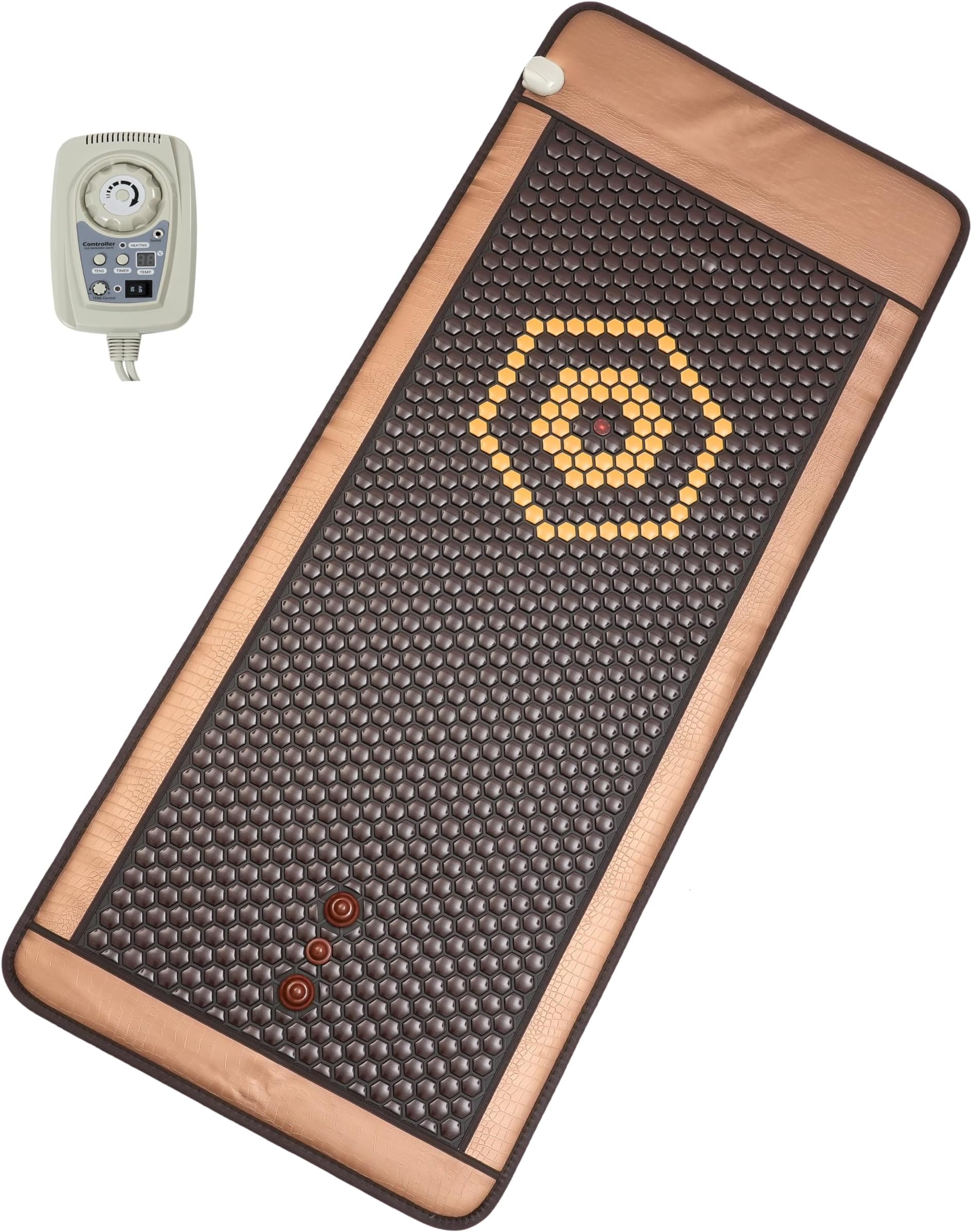 Carefit TourmaVital Infrared Heating Mat | Pain Relief Full Body Massage Thermal Therapy with Germanium Stones