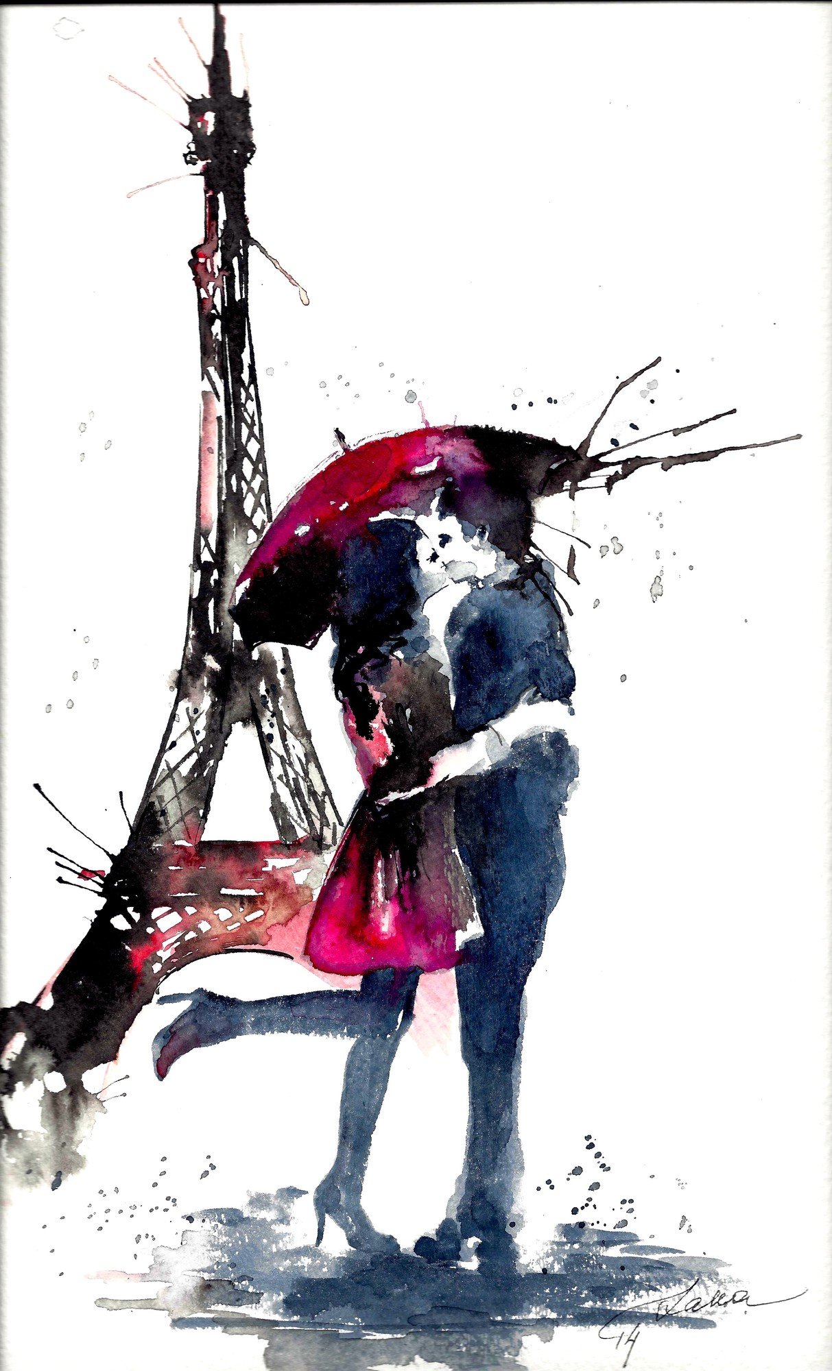 Evive Designs Paris Love by LANA'S ART GALLERY Painting Print