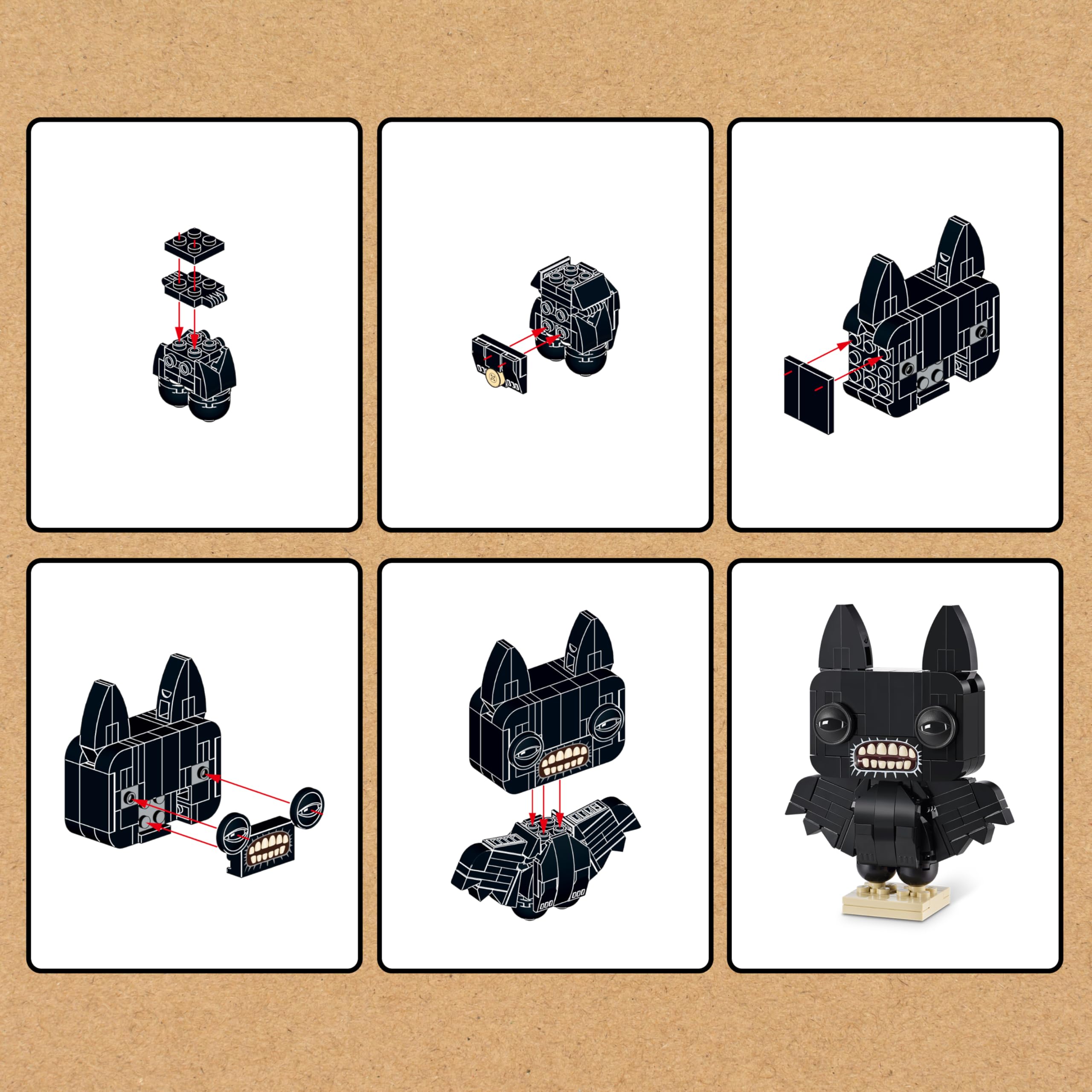 Max Build More Premium Colección Fugglers Paquete de 4 de ZURU: Juguete Sorpresa con Bloques. hasta 167 Piezas y diseños Divertidos para Construir y exhibir. para Mayores de 8 años