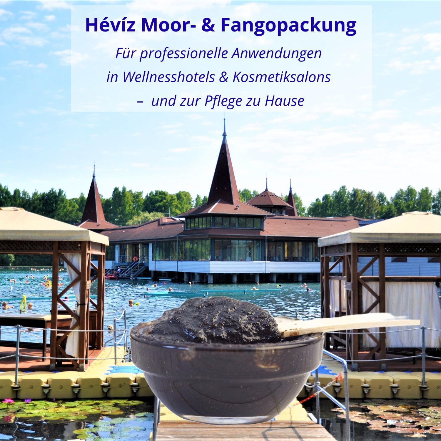 Hévíz Thermalschlamm – Ungarische Moor- & Fangopackung mit Mineralien & Huminsäure | Naturreine Pflege für Haut, Muskeln & Gelenke | Wellnessanwendung zu Hause (1 kg)