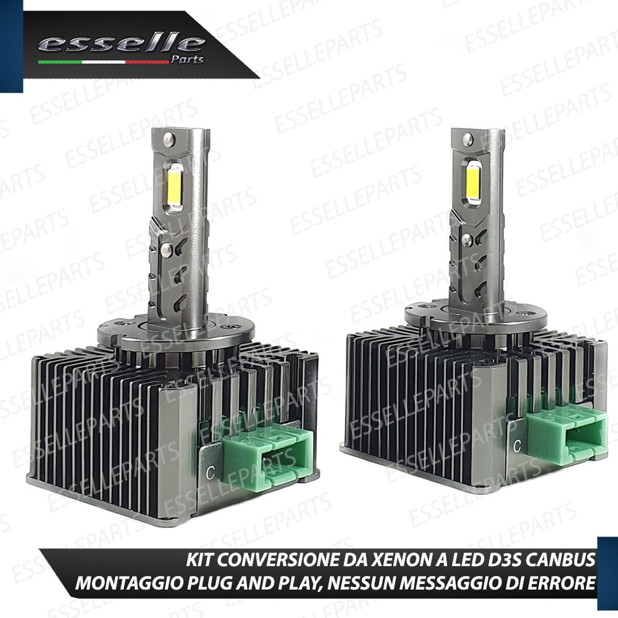 Coppia Lampade D3S LED 12000 Lumen 6000K specifiche per Alfa Romeo Stelvio – Conversione da Xenon a LED Plug & Play Canbus – Luce Bianco Ghiaccio Ultra Potente – 35W CSP Alta Luminosità