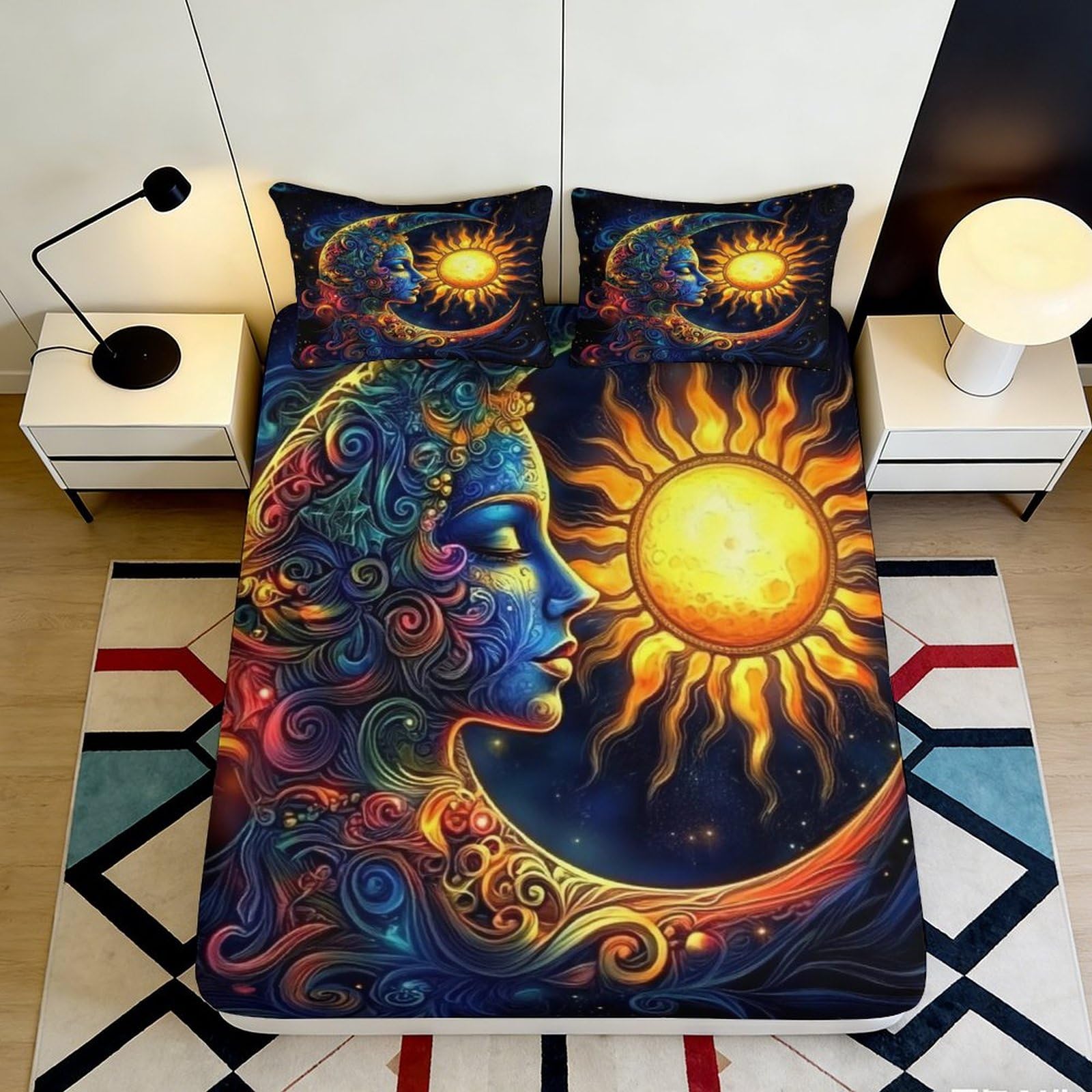 3D Printed Construction Vehicles Fitted Sheet Kids Microfiber Deep Pocket Bedroom Bedding Cartoon Mattress Fitted Cover Non-Slip Washable 160x200x25cm