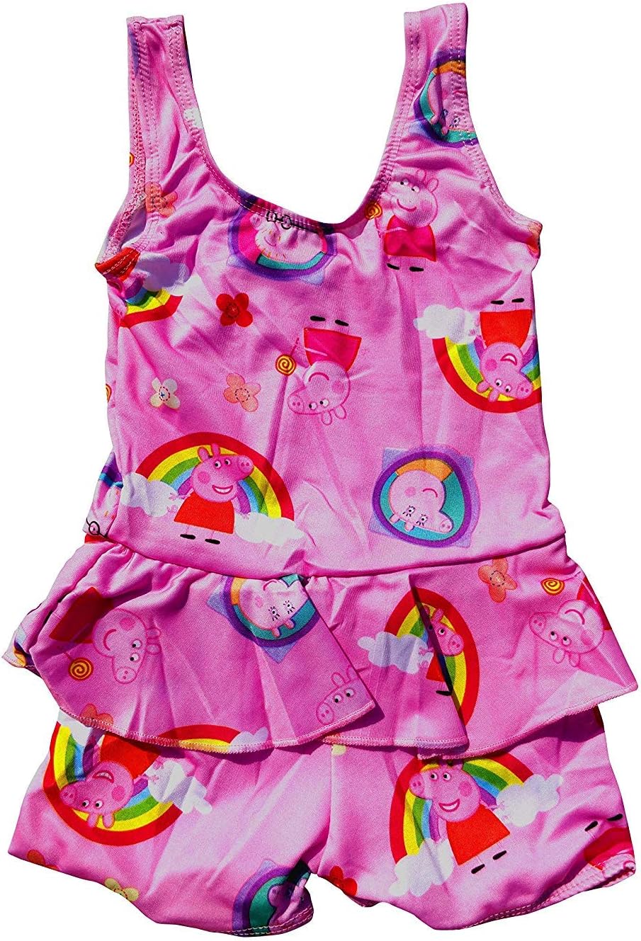 D DIVINE Reason for million smilesGirl's Nylon Spandex Swimming Costume One-Piece Swimwear Swimsuit in Stretchable Fabric for Multipurpose Sports Activities (Multicolour)