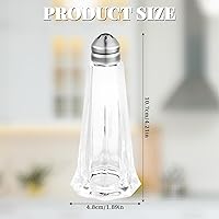 Vista 2 de Bokon Juego de 24 saleros y pimenteros de cristal en torre a granel de 1 onza, mezcladores de especias de torre pequeña recargables con tapa