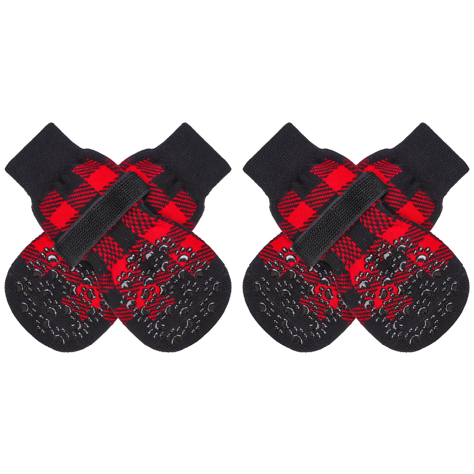 EXPAWLORER Dog Socks with Grips, Double Sides Anti-slip Dog Gripper Socks for Hardwood Floors Stop Licking Injured Paws