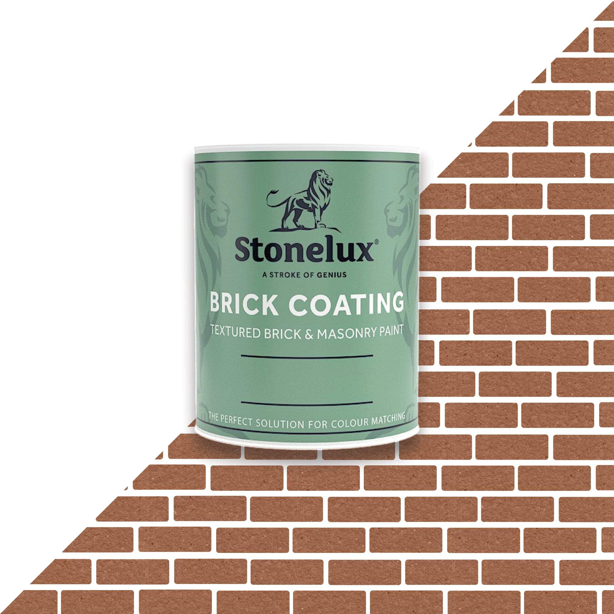 StoneLux® Brick Coating - Textured Brick Effect Paint for Changing and Restoring Brickwork Orange 1 Litre — image 1