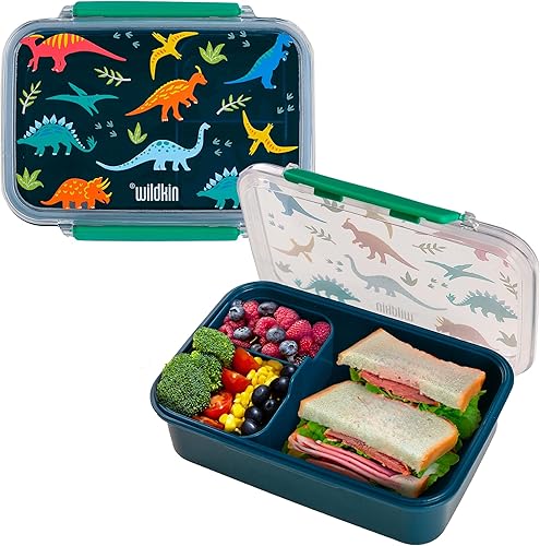 Miniatura 1 de Wildkin Recipiente de plástico para alimentos para niños y niñas, perfecto para guardería y preescolar, recipientes de almacenamiento de alimentos
