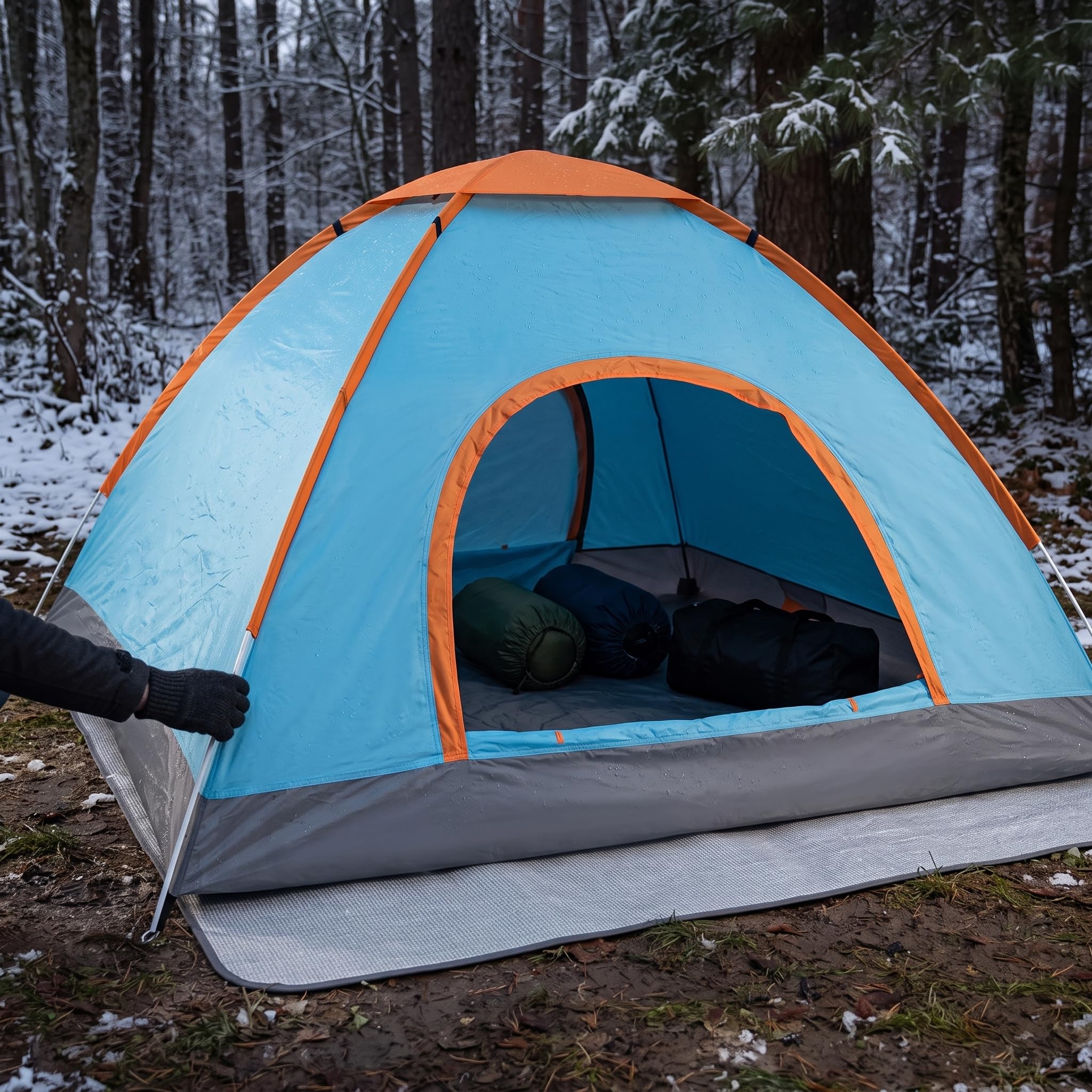 Tienda Campaña Instantánea Automática para Camping Familiar, Impermeable con Mosquitera