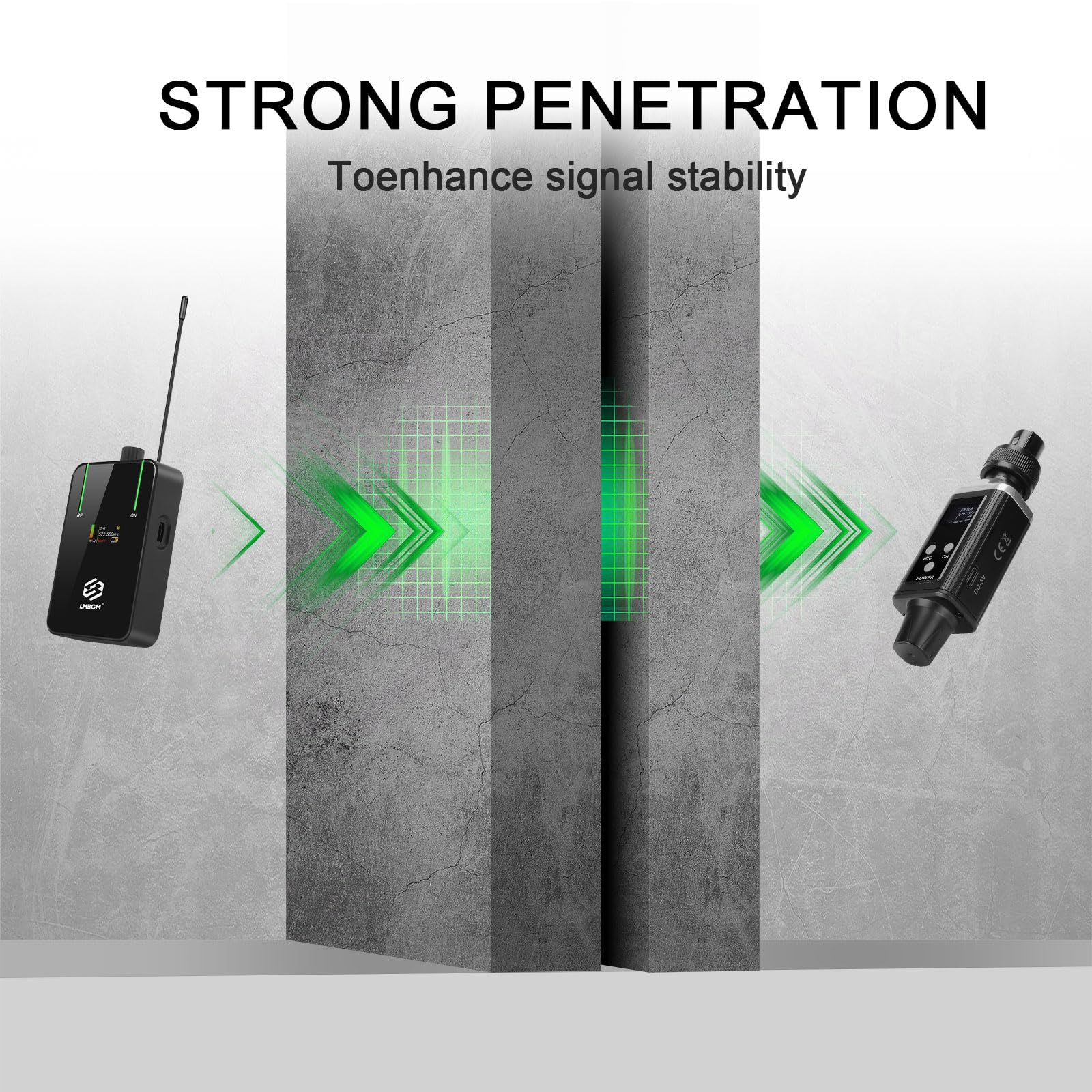 AR9 UHF Mono Wireless In Ear Monitor System Transmitter & Beltpack Receiver for Studio, Band Rehearsal & Live Performance (AR9 Pro-1)