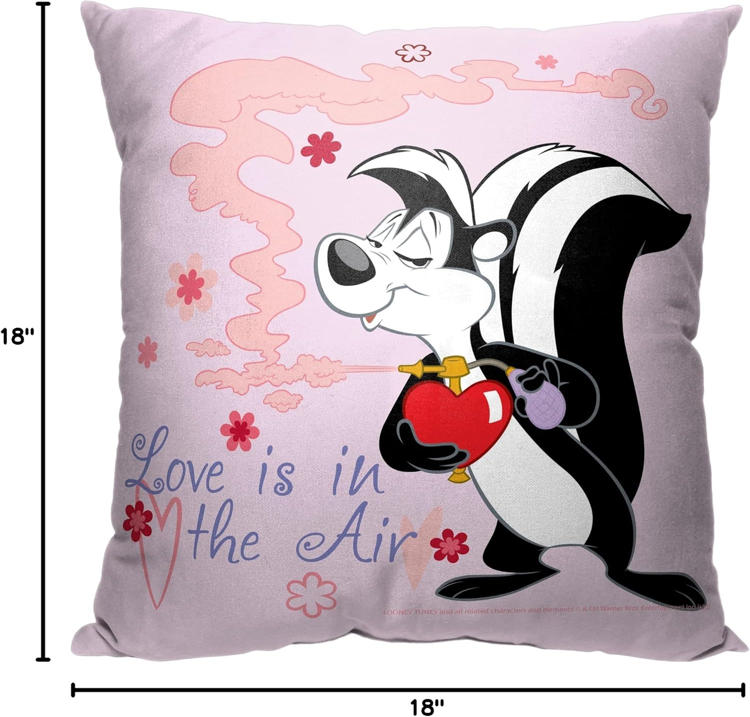 Northwest Looney Tunes Pillow, 18" x 18", Lovely Air