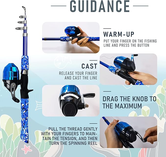 Portable Telescopic Youth-Sized Fishing Rod (under $500)