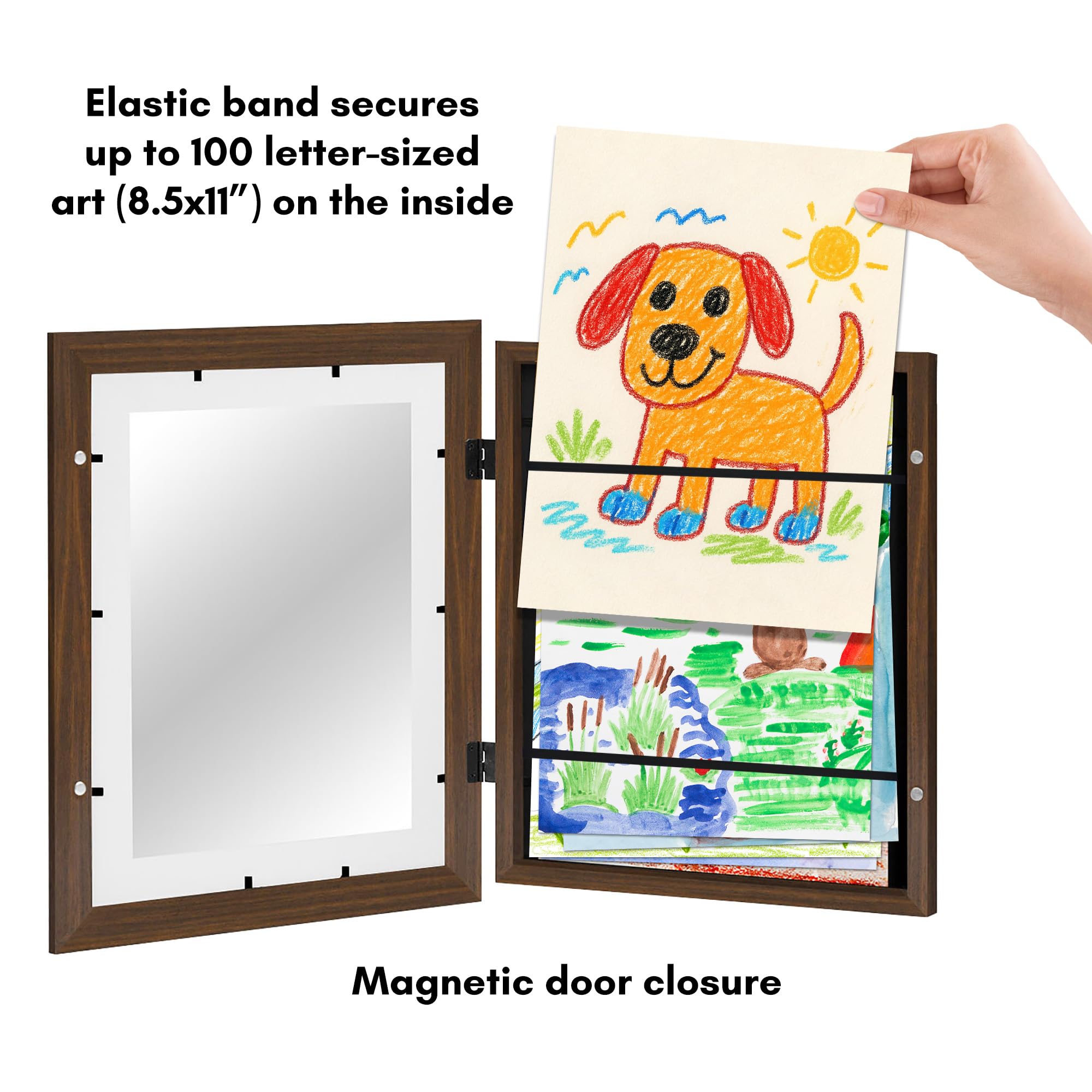 Amazon.com: Americanflat Kids Artwork Frame Changeable (Walnut