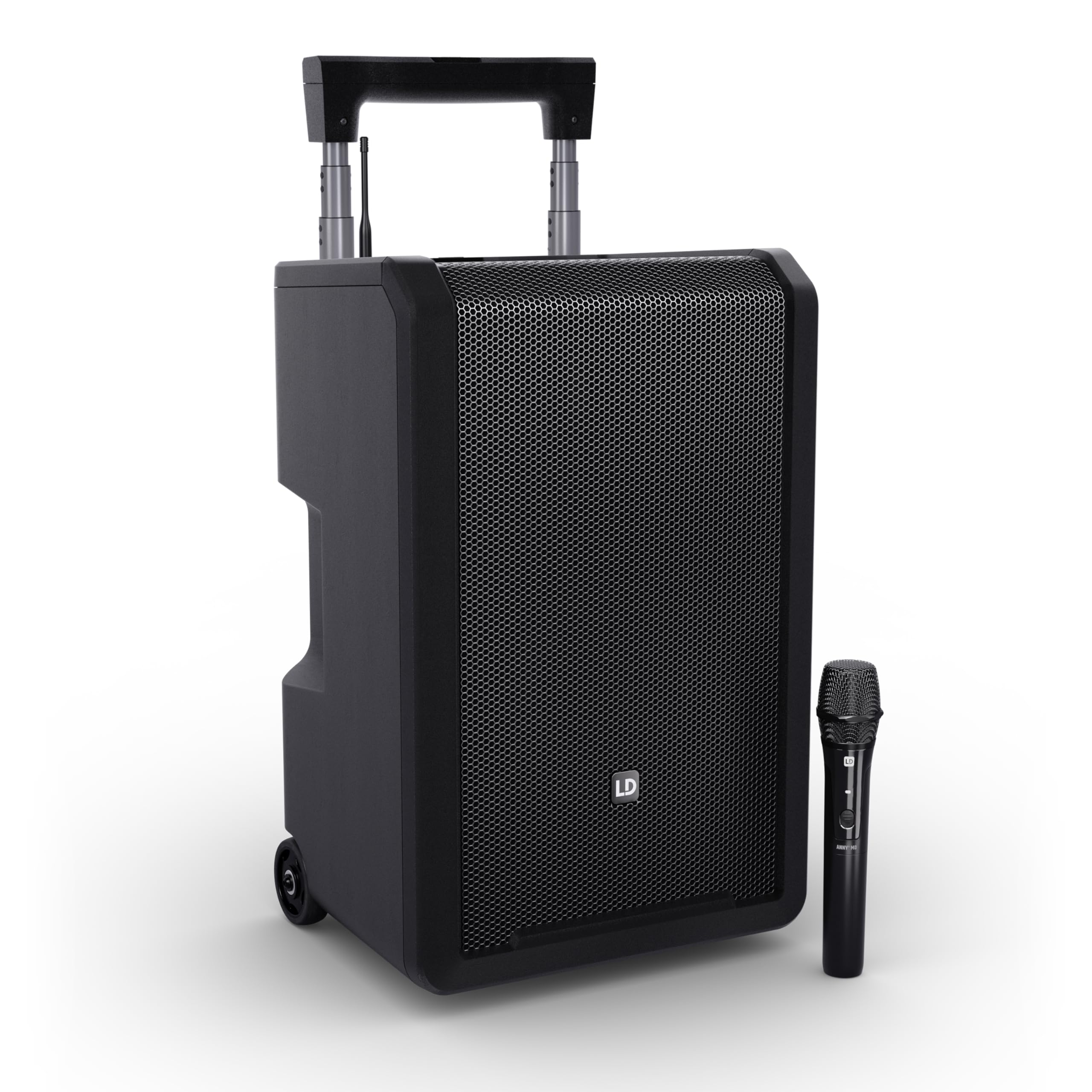 LD Systems ANNY 10 HHD B8 Enceinte de sonorisation Mobile 10 » Bluetooth avec Batterie, Table de mixage et 1x Microphone sans Fil
