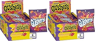 Betty Crocker Gushers Flavor Mixers Fruit Flavored Snacks 8 Count (Pack of 2)