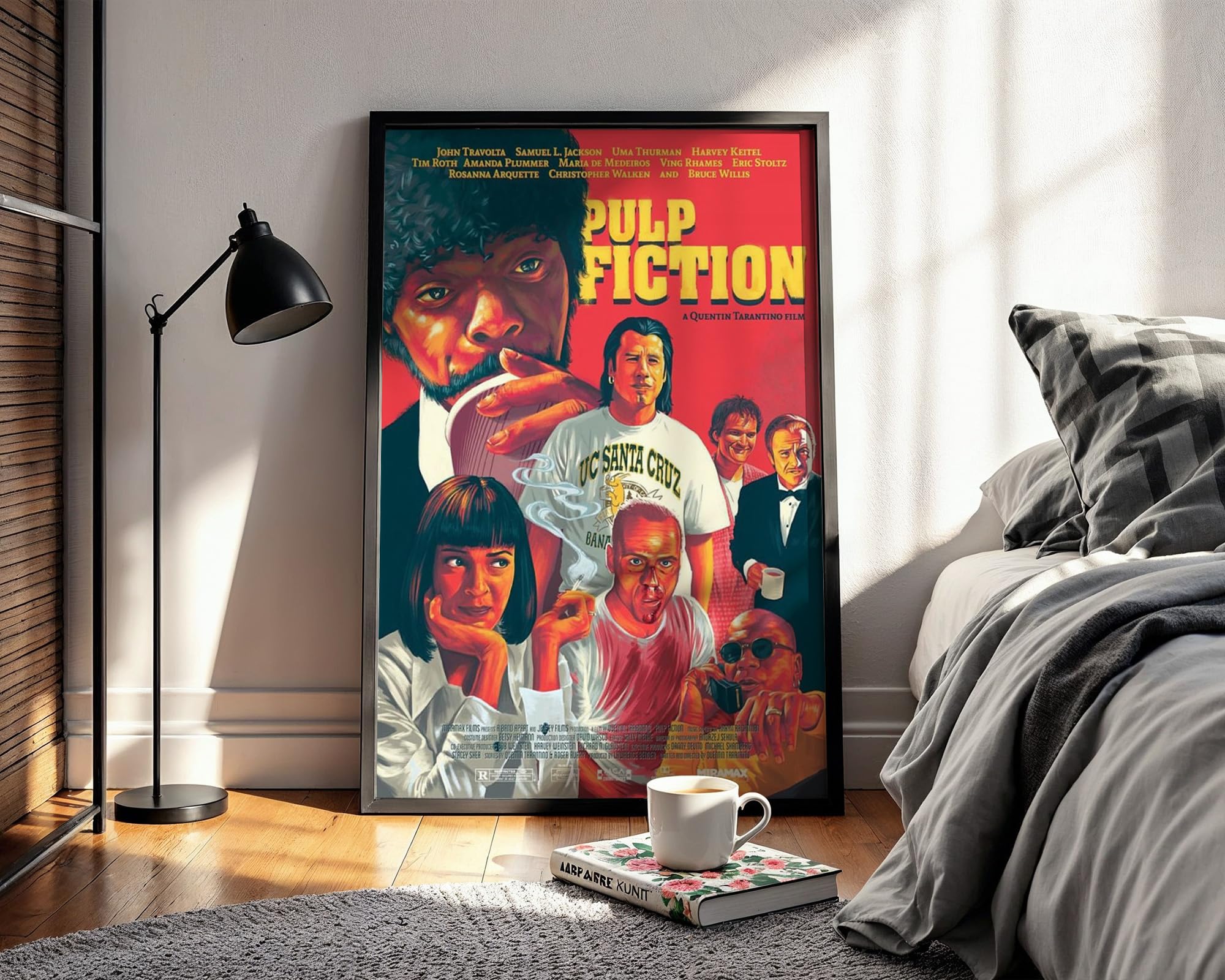 Waltractive Pulp Fiction Classic Cinema Framed Poster - Quentin