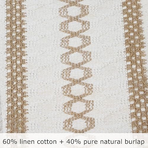 Miniatura 3 de Virexen Juego de 2 fundas de almohada bohemias de 18 x 18 pulgadas, fundas de almohada neutras de granja con borlas, fundas de almohada tejidas a