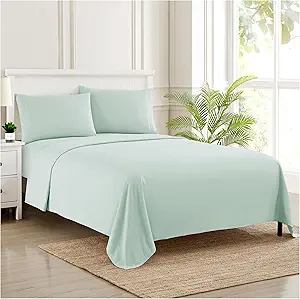 Twin XL Sheets - Breathable Luxury Sheets with Full Elastic & Secure Corner Straps Built In - 1800 Supreme Collection Extra Soft Deep Pocket Bedding Set, Sheet Set, Twin XL, Mint