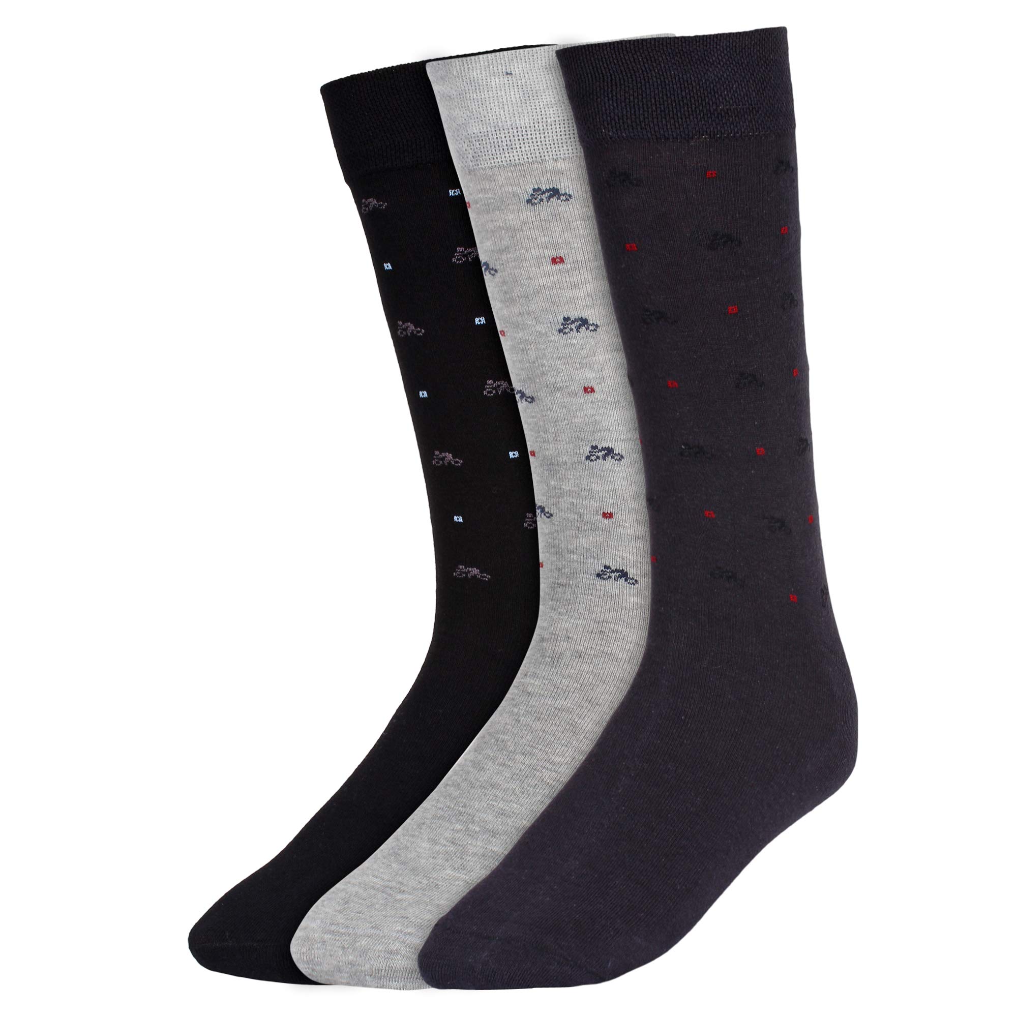 creature Men's Cotton Calf Length Formal Socks Combo of 3(SCS-11.04) Pack of 3 Pairs-picture-25