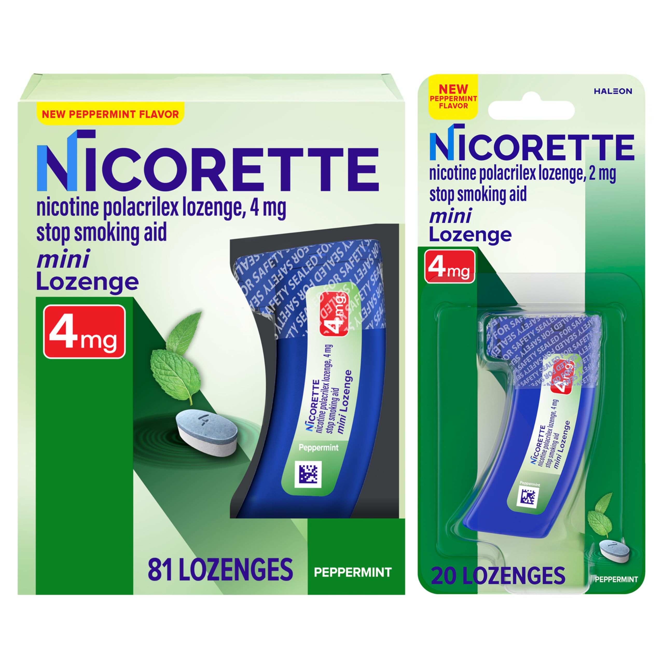 Nicorette Mini Pastilhas de Nicotina 4 mg para Parar de Fumar com Sabor ...