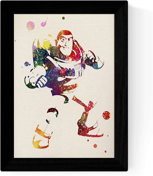 Nacnic Ensemble de Quatre Impressions de Style éclatde Couleurs. Affiches de cinéma Toy Story, Buzz, Woody, Jessie et Le Cheval en Fond d'aquarelle au Format A4 sans Cadre. - 2