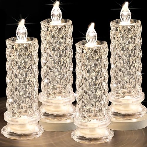 Miniatura 8 de Velas LED sin llama, 6 velas románticas que funcionan con pilas, velas LED para el día de San Valentín, decoración romántica de aniversario y boda