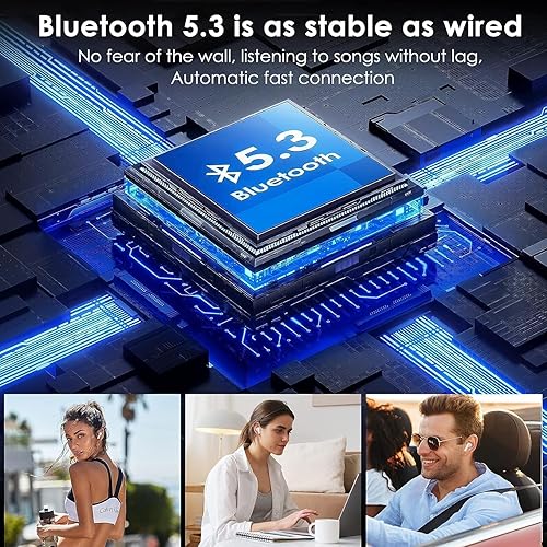 Miniatura 2 de Auriculares inalámbricos Pro 3, auriculares Bluetooth 5.3, con micrófono con cancelación de ruido, sonido de alta fidelidad, tiempo de reproducción