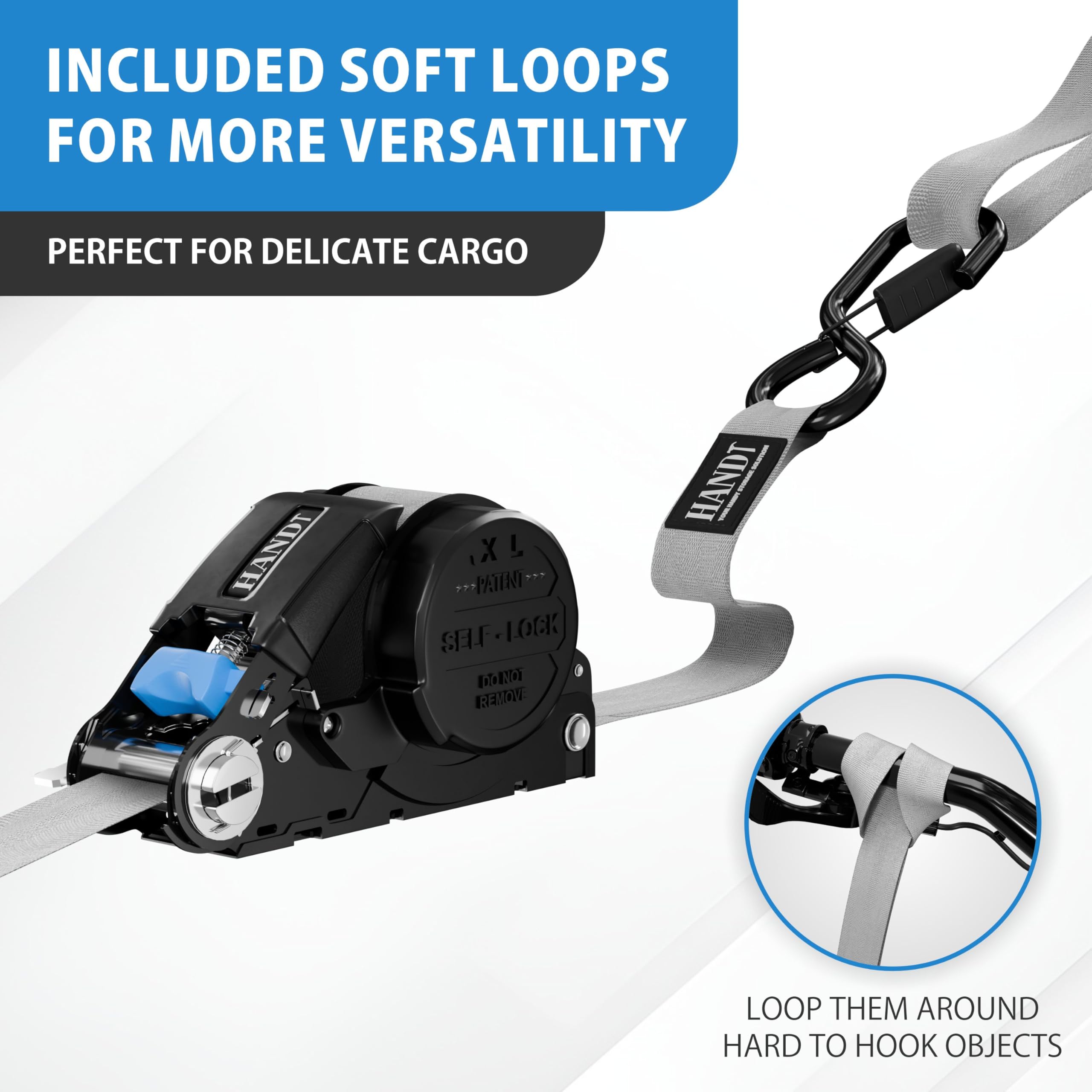 USA Based Retractable Ratchet Straps (2PK) 1in X 16ft – 1, 500lb Break ...