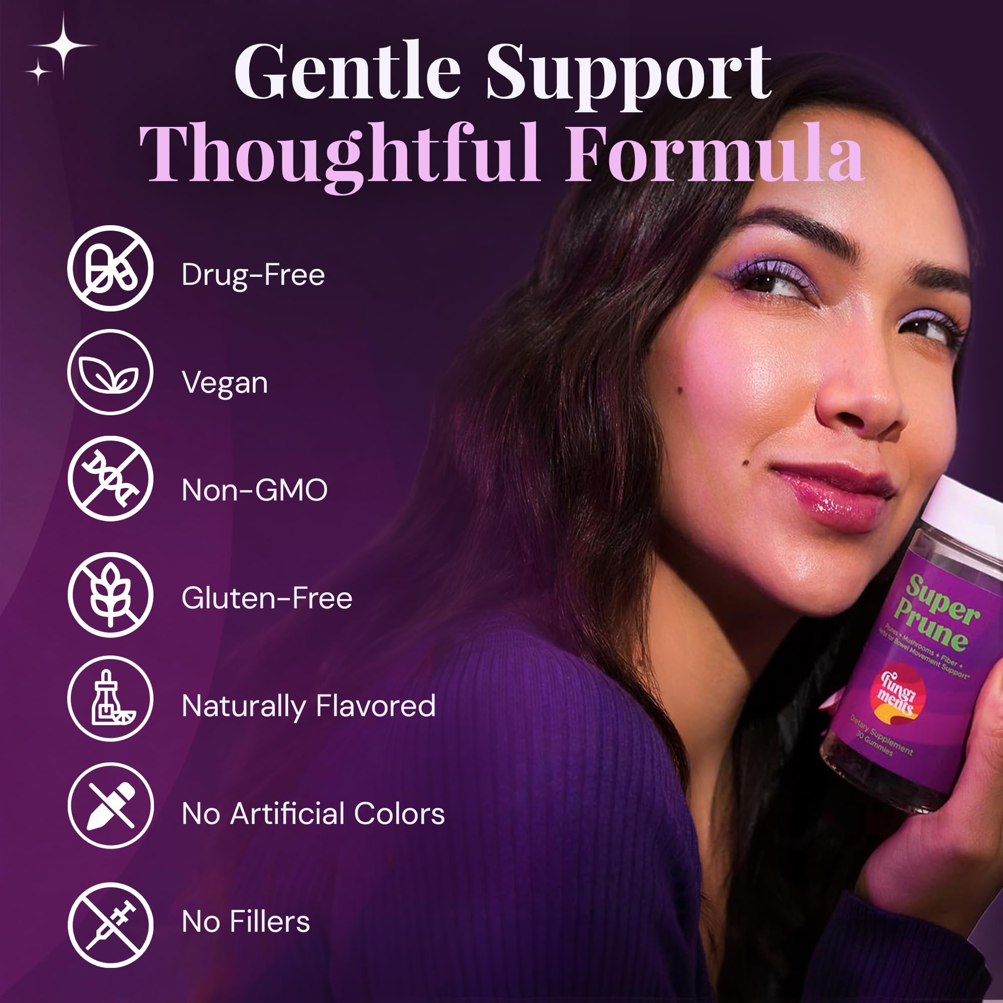 Super Prune Mushroom Supplement, 30 Gummies — Amazon image 4