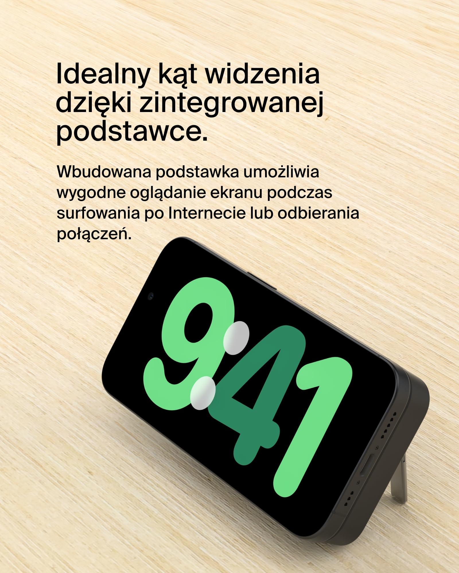 Belkin Bezprzewodowy powerbank BoostCharge Pro 8000 mAh z Qi2, ładowarka zgodna z MagSafe + rozkładana podstawka – do telefonów iPhone 16, 16 Plus, 16 Pro, 16 Pro Max, iPhone 15 i innych – czarny, 8K